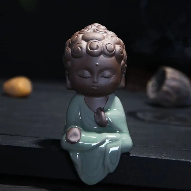 Statuette bouddha en céramique