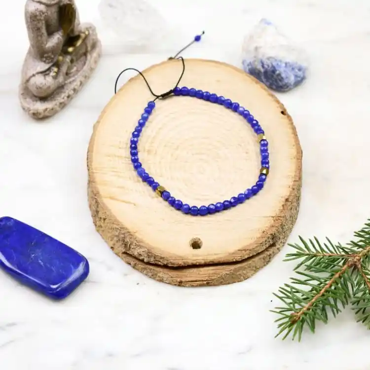 Bracelet ajustable en Lapis Lazuli