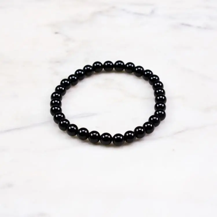 Bracelet fin en Tourmaline Noire