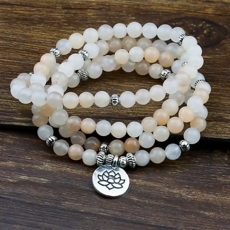 Bracelet Mala en Pierre de Lune