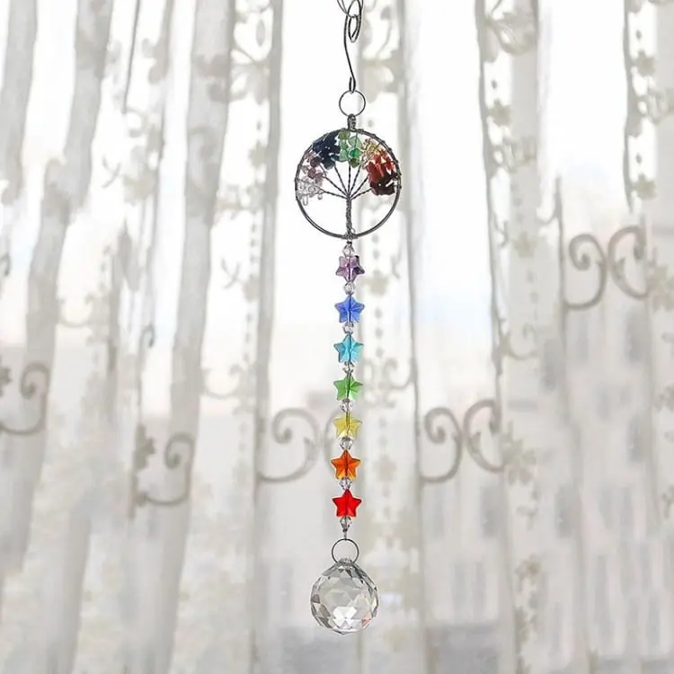 Capteur solaire 7 chakras et arbre de vie