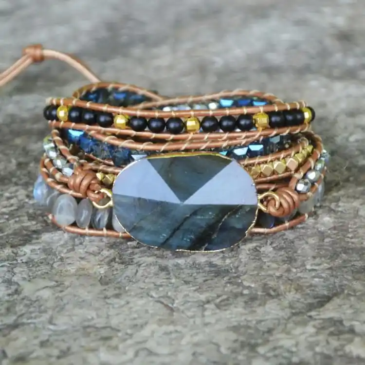 Bracelet protecteur en labradorite