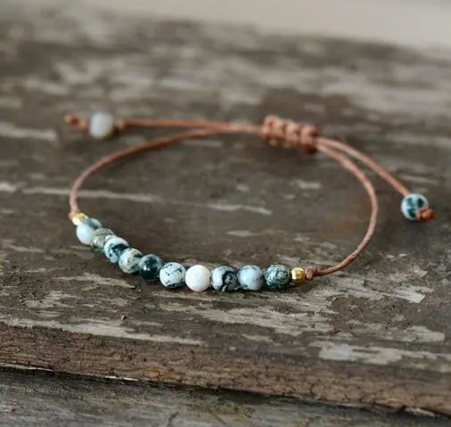 Bracelet du "renouveau" en jaspe mousse