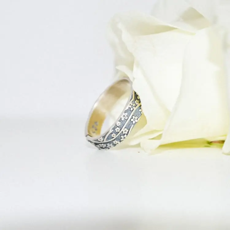 Anneau Harmonie Fleur de Prunier
