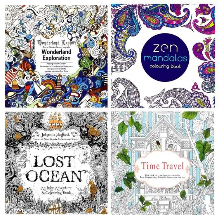 Lot de 4 Livres de Mandalas à Colorier