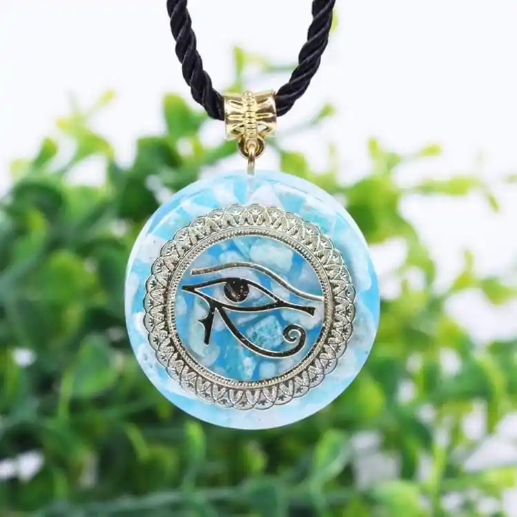 Collier Oeil d'Horus en Amazonite