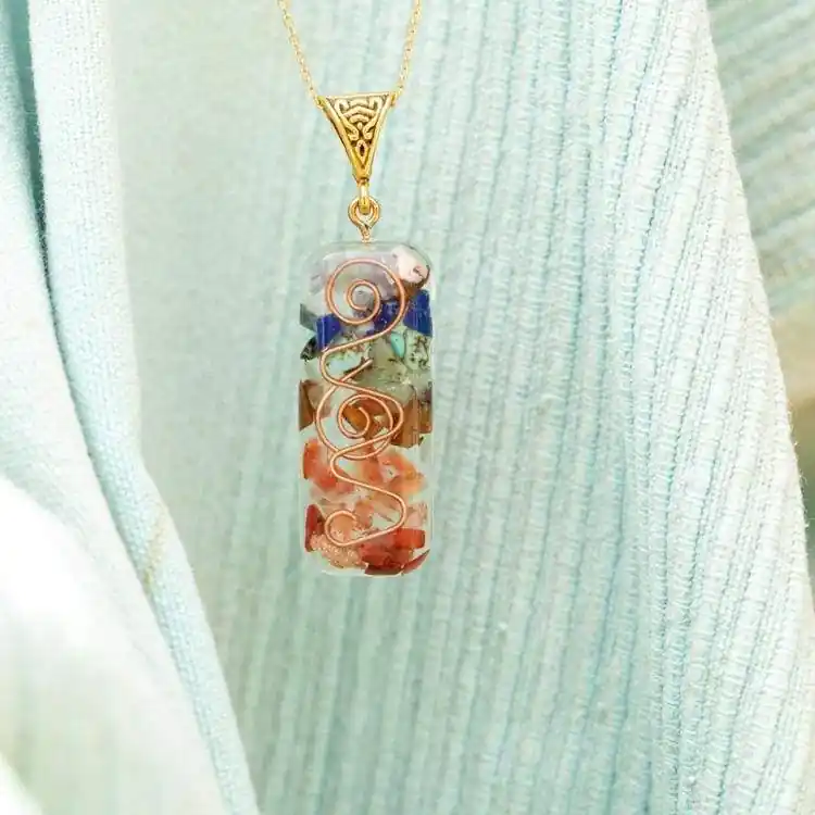 Pendentif 7 Chakras Orgonite