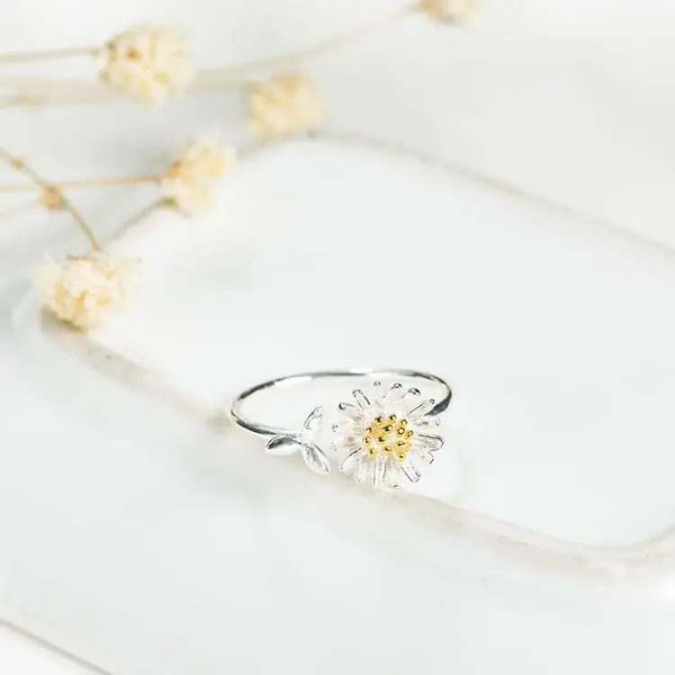 Bague marguerite - Ajustable