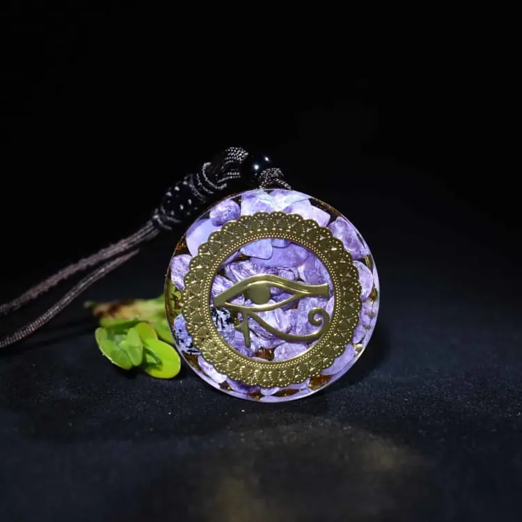 Collier Orgonite "La Paix de l'Améthyste"