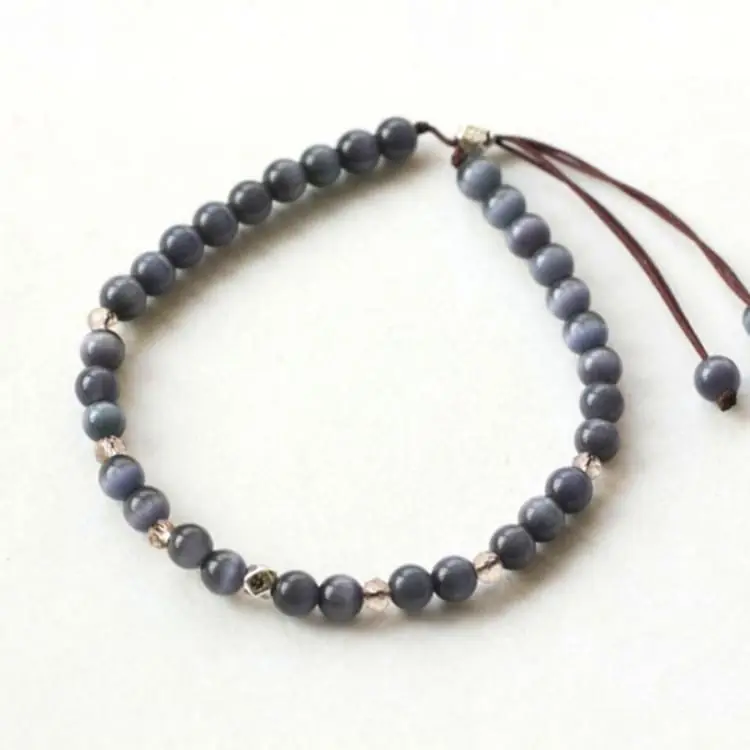 Bracelet ajustable en Tourmaline Oeil de Chat