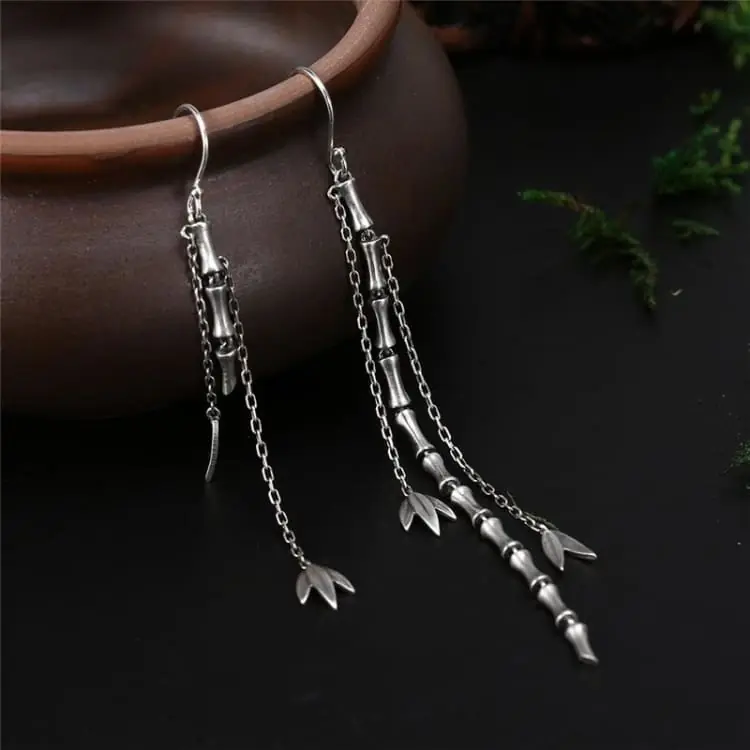 Boucles d'oreille «Le Bambou du Bonheur»