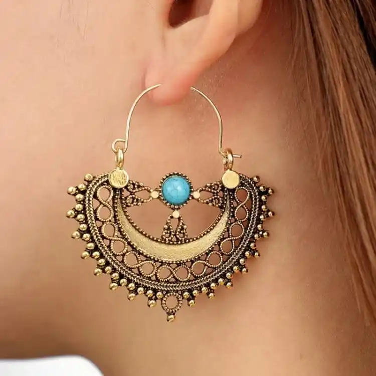 Boucles d'oreilles Flabellum Egyptien