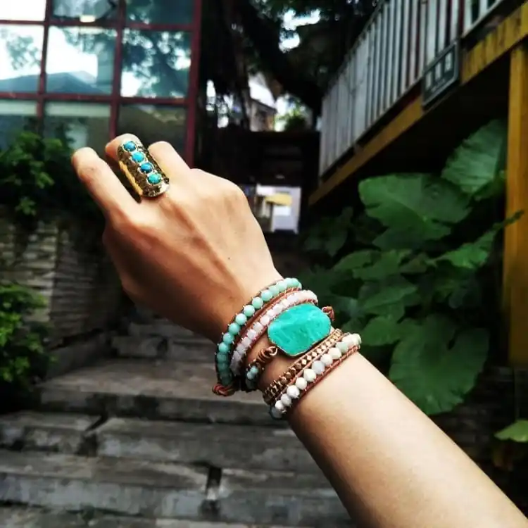 Bracelet "Joie" en Amazonite