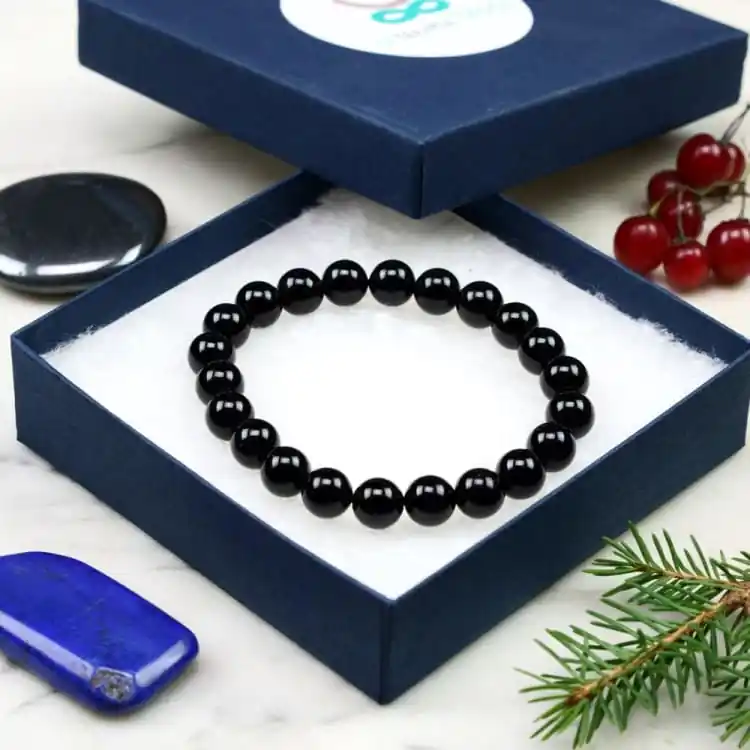 Bracelet en obsidienne