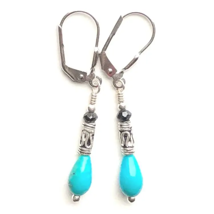 Boucles d’oreilles en Turquoise et Argent