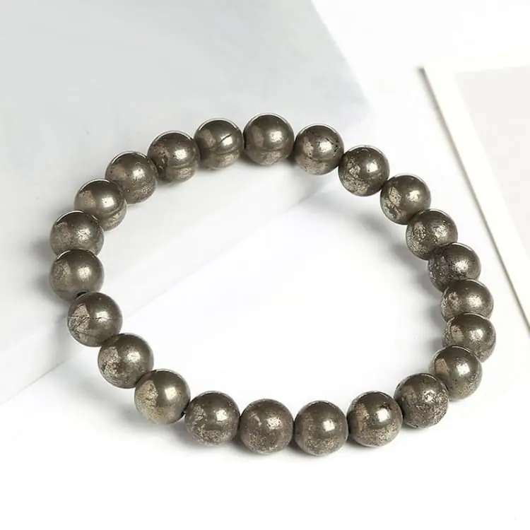 Bracelet 'Fer et Feu' en Pyrite