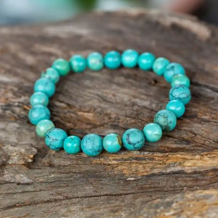Bracelet en pierre de turquoise