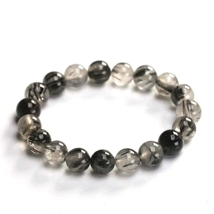 Bracelet en Quartz Rutile noir