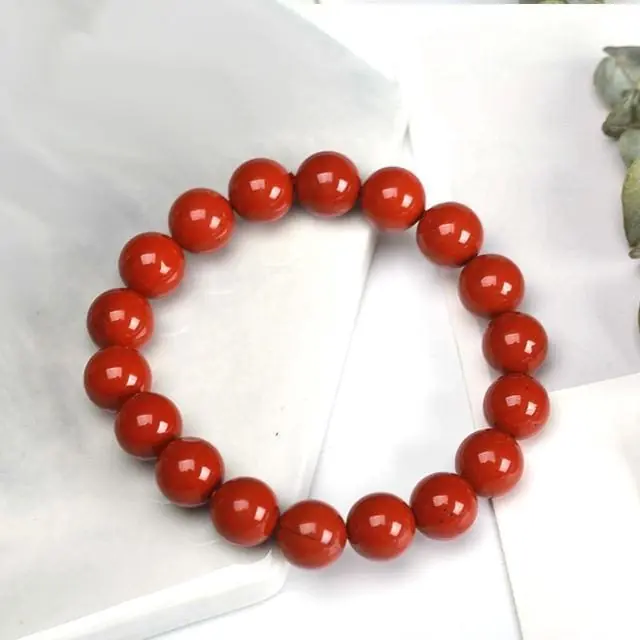 Bracelet 'Vitalité Tellurique' en jaspe rouge