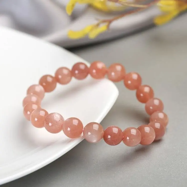 Bracelet 'Affection' en Pierre de Lune Orangée