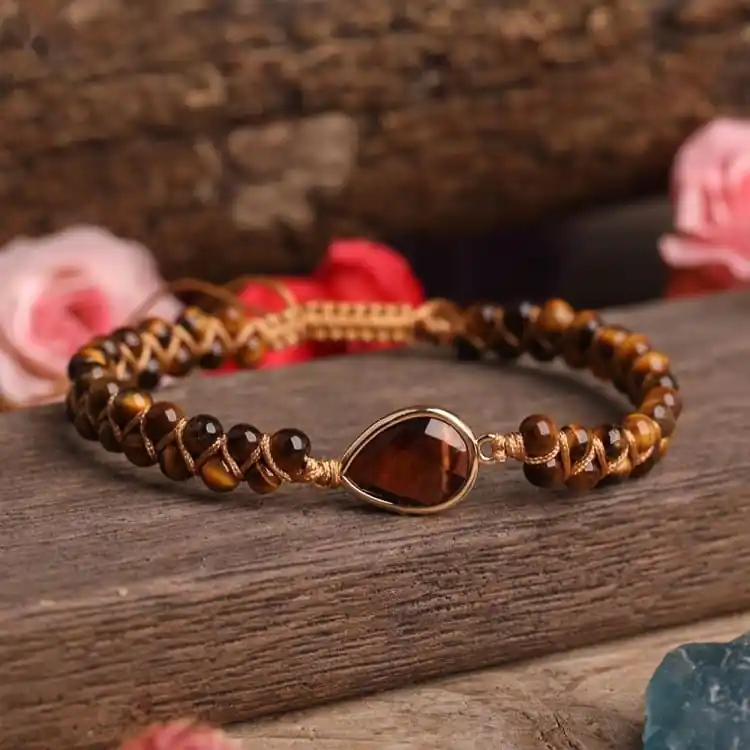 Bracelet 'Amour de la Terre' en Oeil de Tigre