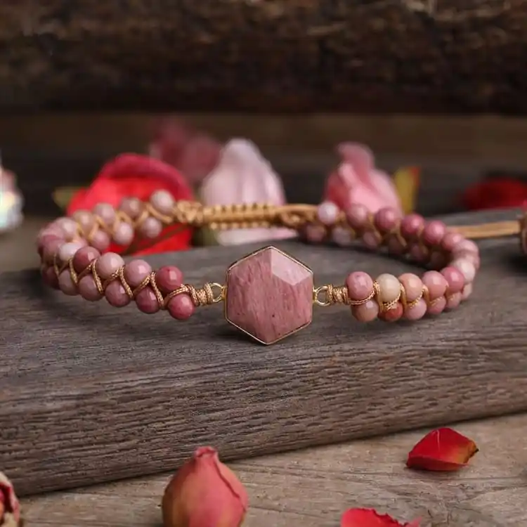 Bracelet 'Espoir' en Rhodochrosite