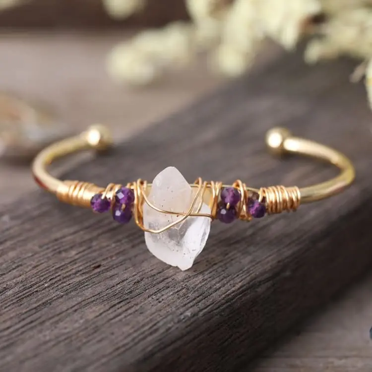 Bracelet 'Montagne de Cristal de Roche'