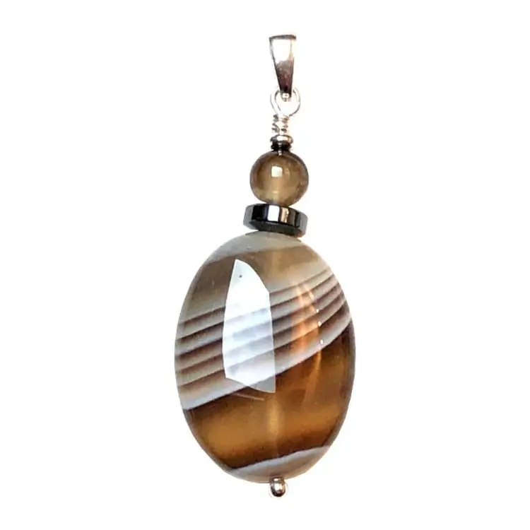 Pendentif en Agate et Argent