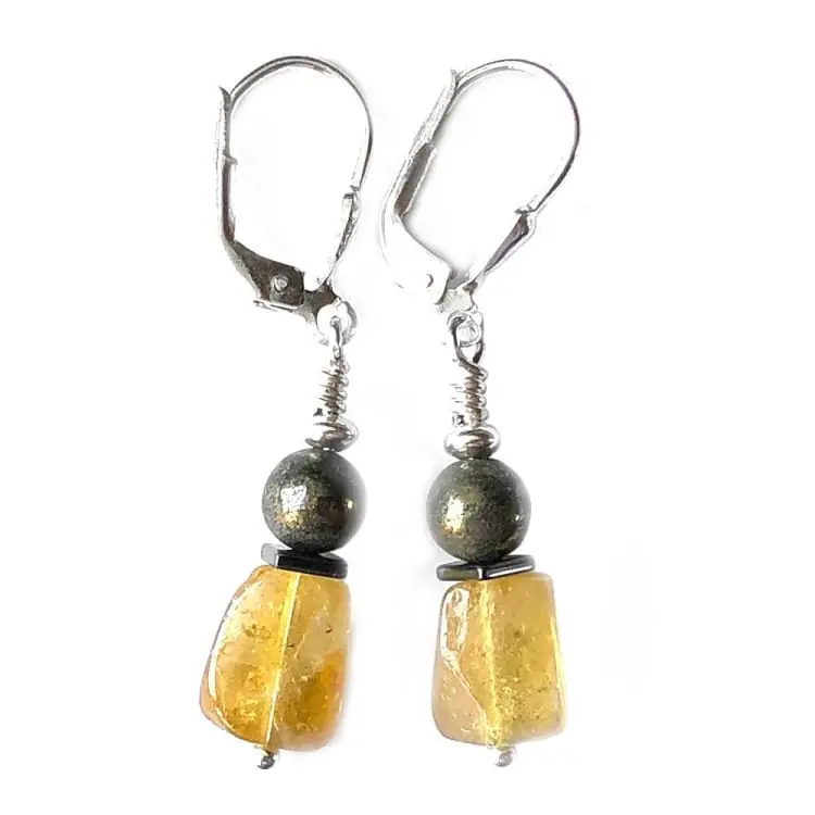 Boucles d'oreilles en Tourmaline et Argent