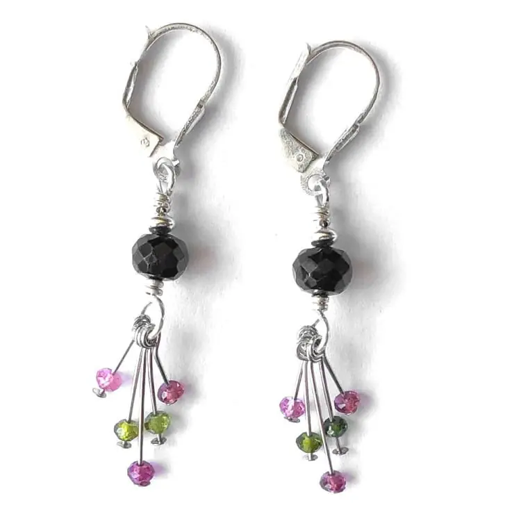 Boucles d'oreilles en Tourmaline et Argent