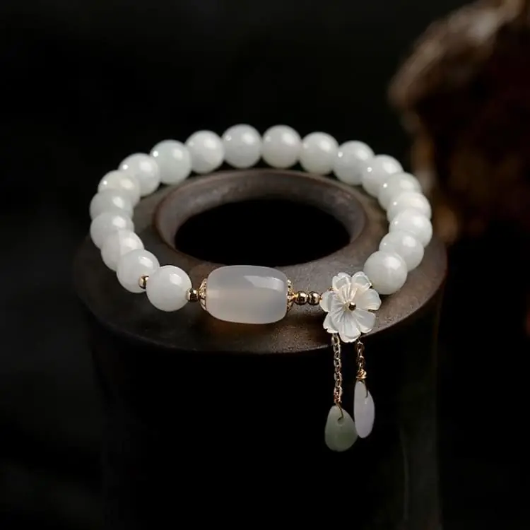 Bracelet inspiration du Printemps en perles d'Agate