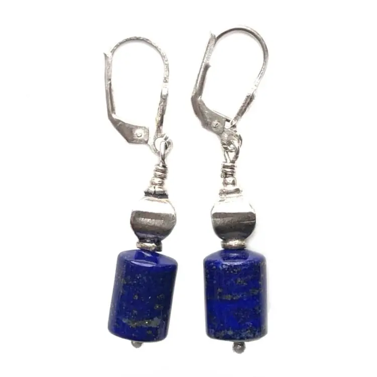 Boucles d'oreilles en Lapis Lazuli et Argent