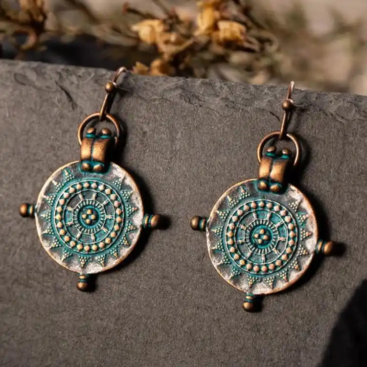 Boucles d'Oreilles Inspiration Aztèque