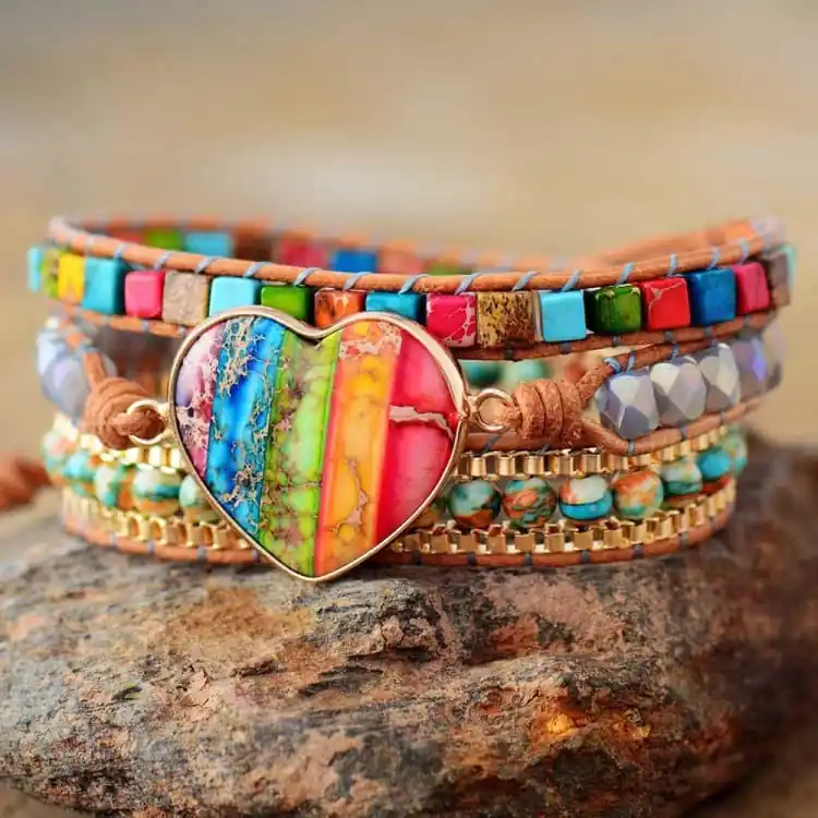 Bracelet Cœur des 7 chakras