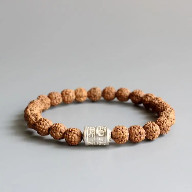 Bracelet 'Graines de Rudraksha'