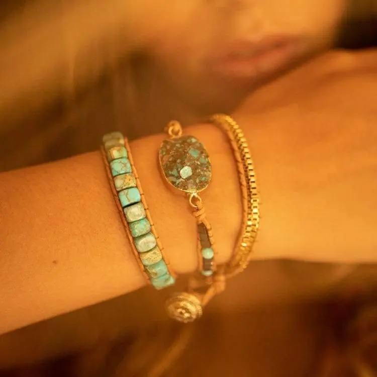 Bracelet apaisant en pierre de turquoise