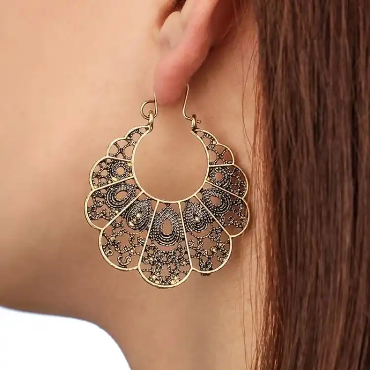 Boucles d'oreille 'Fierté du Paon'