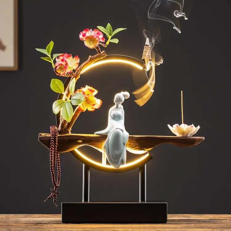 Brûleur d'encens 'Tranquillité' lumineux