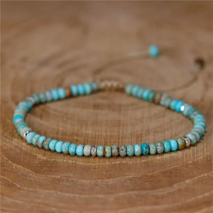 Bracelet de perles fines en Amazonite