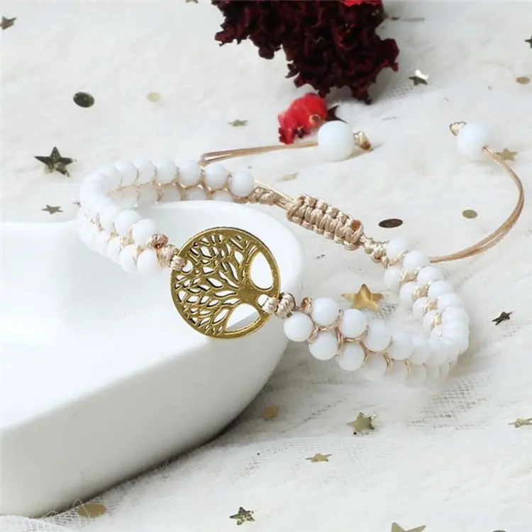 Bracelet de l'arbre de vie en porcelaine