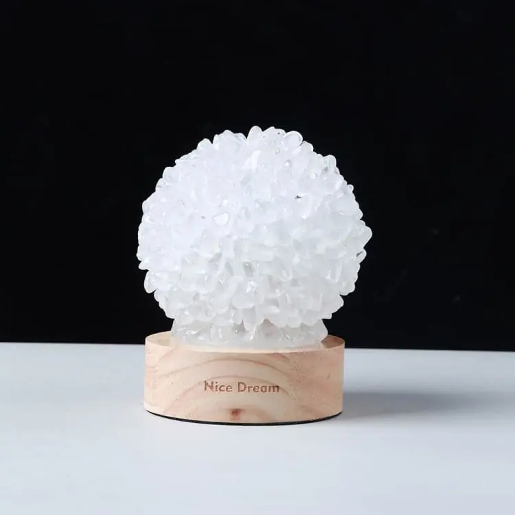 Lampe de chevet en Quartz Blanc