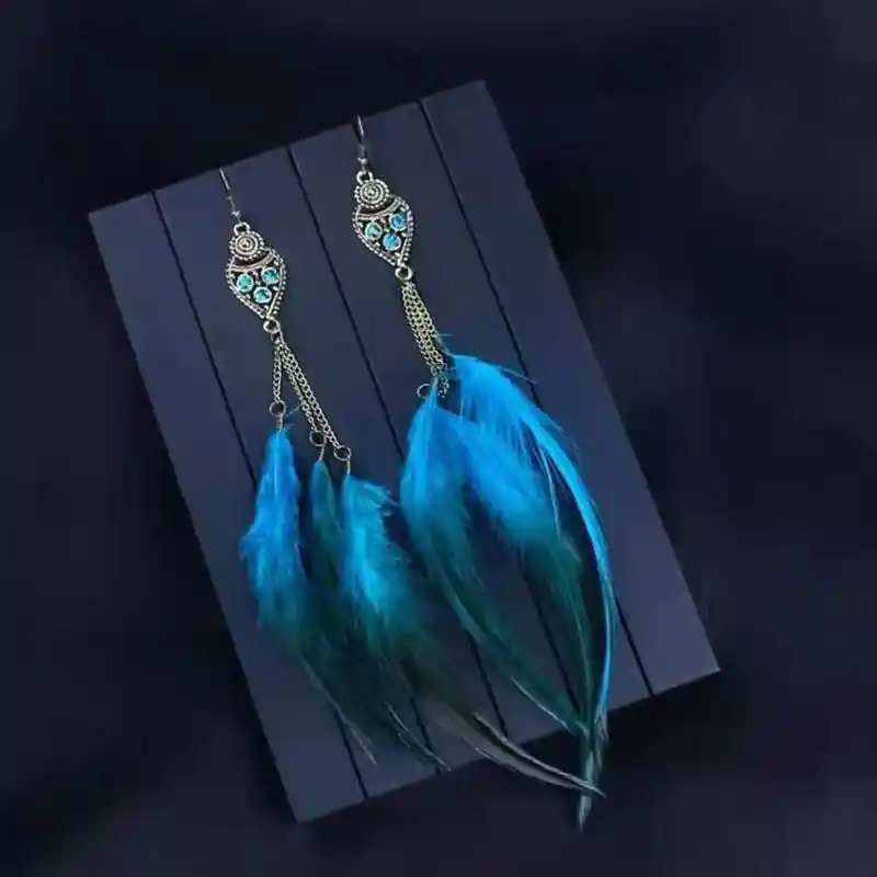 Boucles d'oreilles à plume ' l'appel de la nuit '