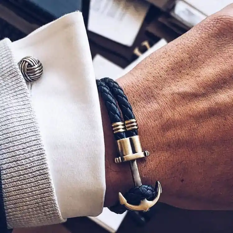 Bracelet ancre ' le prochain voyage '