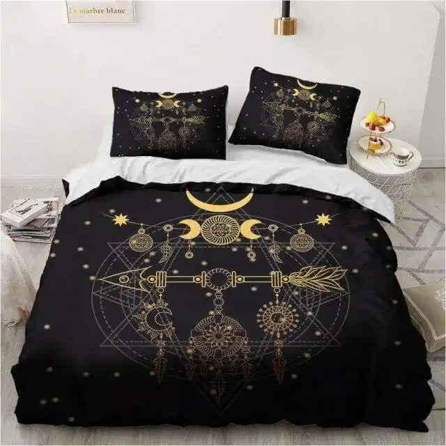 Housse de couette zen ' l'attrape rêves doré '