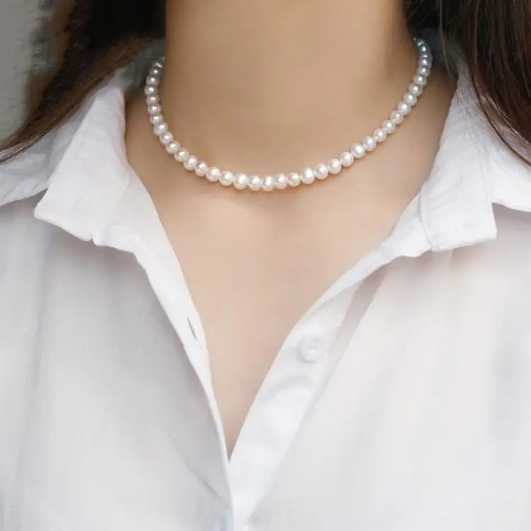 Collier en perles d'eau douce Biwa
