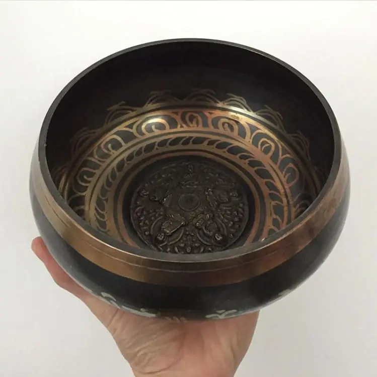Grand Bol chantant tibétain - Design sombre