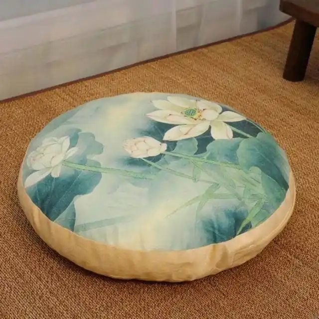 Coussin de méditation - le calme des fleurs