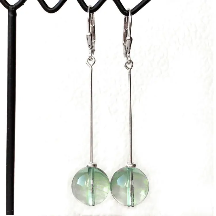 Boucles d’oreilles Fluorite et Argent