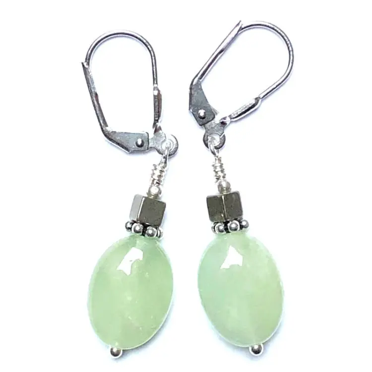 Boucles d’oreilles Pyrite, Turquoise et Argent