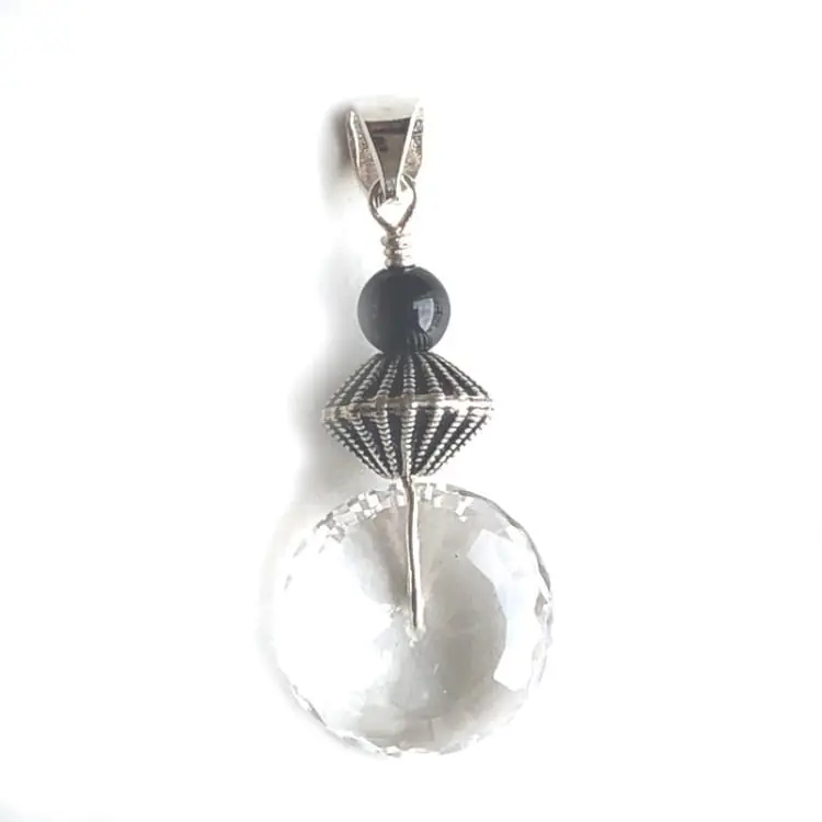 Pendentif Quartz, Onyx et Argent